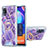 Coque Silicone Motif Fantaisie Souple Couleur Unie Etui Housse avec Support Bague Anneau Y01B pour Samsung Galaxy A31 Violet