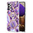 Coque Silicone Motif Fantaisie Souple Couleur Unie Etui Housse avec Support Bague Anneau Y01B pour Samsung Galaxy A32 4G Petit