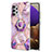 Coque Silicone Motif Fantaisie Souple Couleur Unie Etui Housse avec Support Bague Anneau Y01B pour Samsung Galaxy A32 4G Petit