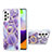 Coque Silicone Motif Fantaisie Souple Couleur Unie Etui Housse avec Support Bague Anneau Y01B pour Samsung Galaxy A52 4G Violet
