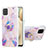 Coque Silicone Motif Fantaisie Souple Couleur Unie Etui Housse avec Support Bague Anneau Y01B pour Samsung Galaxy M12 Violet Clair