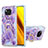 Coque Silicone Motif Fantaisie Souple Couleur Unie Etui Housse avec Support Bague Anneau Y01B pour Xiaomi Poco X3 Pro Violet