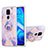 Coque Silicone Motif Fantaisie Souple Couleur Unie Etui Housse avec Support Bague Anneau Y01B pour Xiaomi Redmi 10X 4G Violet Clair