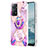 Coque Silicone Motif Fantaisie Souple Couleur Unie Etui Housse avec Support Bague Anneau Y01B pour Xiaomi Redmi Note 11 Pro 4G Violet Clair