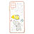 Coque Silicone Motif Fantaisie Souple Couleur Unie Etui Housse avec Support Bague Anneau Y01X pour Samsung Galaxy A12 5G Jaune