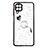 Coque Silicone Motif Fantaisie Souple Couleur Unie Etui Housse avec Support Bague Anneau Y01X pour Samsung Galaxy A12 5G Noir