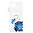 Coque Silicone Motif Fantaisie Souple Couleur Unie Etui Housse avec Support Bague Anneau Y01X pour Samsung Galaxy A22 5G Bleu