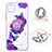 Coque Silicone Motif Fantaisie Souple Couleur Unie Etui Housse avec Support Bague Anneau Y01X pour Samsung Galaxy A22 5G Petit