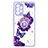 Coque Silicone Motif Fantaisie Souple Couleur Unie Etui Housse avec Support Bague Anneau Y01X pour Samsung Galaxy A33 5G Violet