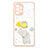 Coque Silicone Motif Fantaisie Souple Couleur Unie Etui Housse avec Support Bague Anneau Y01X pour Samsung Galaxy A72 4G Jaune