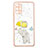 Coque Silicone Motif Fantaisie Souple Couleur Unie Etui Housse avec Support Bague Anneau Y01X pour Samsung Galaxy S20 Plus Jaune