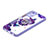 Coque Silicone Motif Fantaisie Souple Couleur Unie Etui Housse avec Support Bague Anneau Y01X pour Xiaomi Poco M5S Violet