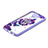 Coque Silicone Motif Fantaisie Souple Couleur Unie Etui Housse avec Support Bague Anneau Y01X pour Xiaomi Redmi 10X 4G Violet