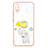 Coque Silicone Motif Fantaisie Souple Couleur Unie Etui Housse avec Support Bague Anneau Y01X pour Xiaomi Redmi 9A Jaune