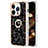 Coque Silicone Motif Fantaisie Souple Couleur Unie Etui Housse avec Support Bague Anneau Y02B pour Apple iPhone 13 Pro Max Petit