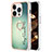 Coque Silicone Motif Fantaisie Souple Couleur Unie Etui Housse avec Support Bague Anneau Y02B pour Apple iPhone 13 Pro Max Vert