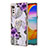 Coque Silicone Motif Fantaisie Souple Couleur Unie Etui Housse avec Support Bague Anneau Y02B pour LG Velvet 5G Petit