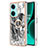 Coque Silicone Motif Fantaisie Souple Couleur Unie Etui Housse avec Support Bague Anneau Y02B pour OnePlus Nord CE 3 Lite 5G Petit