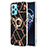 Coque Silicone Motif Fantaisie Souple Couleur Unie Etui Housse avec Support Bague Anneau Y02B pour Realme 9 4G Noir