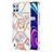 Coque Silicone Motif Fantaisie Souple Couleur Unie Etui Housse avec Support Bague Anneau Y02B pour Realme C25Y India Petit