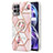 Coque Silicone Motif Fantaisie Souple Couleur Unie Etui Housse avec Support Bague Anneau Y02B pour Realme Narzo 50 4G Rose