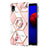 Coque Silicone Motif Fantaisie Souple Couleur Unie Etui Housse avec Support Bague Anneau Y02B pour Samsung Galaxy A01 Core Petit