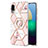 Coque Silicone Motif Fantaisie Souple Couleur Unie Etui Housse avec Support Bague Anneau Y02B pour Samsung Galaxy A02 Petit