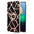 Coque Silicone Motif Fantaisie Souple Couleur Unie Etui Housse avec Support Bague Anneau Y02B pour Samsung Galaxy A02 Petit