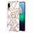 Coque Silicone Motif Fantaisie Souple Couleur Unie Etui Housse avec Support Bague Anneau Y02B pour Samsung Galaxy A02 Petit