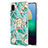 Coque Silicone Motif Fantaisie Souple Couleur Unie Etui Housse avec Support Bague Anneau Y02B pour Samsung Galaxy A02 Petit