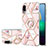 Coque Silicone Motif Fantaisie Souple Couleur Unie Etui Housse avec Support Bague Anneau Y02B pour Samsung Galaxy A02 Rose