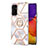 Coque Silicone Motif Fantaisie Souple Couleur Unie Etui Housse avec Support Bague Anneau Y02B pour Samsung Galaxy A05s Petit