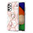 Coque Silicone Motif Fantaisie Souple Couleur Unie Etui Housse avec Support Bague Anneau Y02B pour Samsung Galaxy A13 4G Petit