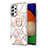 Coque Silicone Motif Fantaisie Souple Couleur Unie Etui Housse avec Support Bague Anneau Y02B pour Samsung Galaxy A13 4G Petit