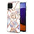 Coque Silicone Motif Fantaisie Souple Couleur Unie Etui Housse avec Support Bague Anneau Y02B pour Samsung Galaxy A22 4G Petit