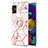 Coque Silicone Motif Fantaisie Souple Couleur Unie Etui Housse avec Support Bague Anneau Y02B pour Samsung Galaxy A51 4G Petit