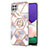 Coque Silicone Motif Fantaisie Souple Couleur Unie Etui Housse avec Support Bague Anneau Y02B pour Samsung Galaxy F42 5G Petit