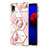 Coque Silicone Motif Fantaisie Souple Couleur Unie Etui Housse avec Support Bague Anneau Y02B pour Samsung Galaxy M01 Core Petit