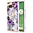 Coque Silicone Motif Fantaisie Souple Couleur Unie Etui Housse avec Support Bague Anneau Y03B pour Google Pixel 7a 5G Violet