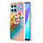 Coque Silicone Motif Fantaisie Souple Couleur Unie Etui Housse avec Support Bague Anneau Y03B pour Huawei Honor 70 Lite 5G Mixte