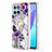 Coque Silicone Motif Fantaisie Souple Couleur Unie Etui Housse avec Support Bague Anneau Y03B pour Huawei Honor 70 Lite 5G Petit