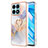 Coque Silicone Motif Fantaisie Souple Couleur Unie Etui Housse avec Support Bague Anneau Y03B pour Huawei Honor X8a 4G Petit