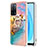 Coque Silicone Motif Fantaisie Souple Couleur Unie Etui Housse avec Support Bague Anneau Y03B pour Oppo A53s 5G Mixte