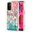 Coque Silicone Motif Fantaisie Souple Couleur Unie Etui Housse avec Support Bague Anneau Y03B pour Oppo A54 5G Colorful