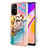 Coque Silicone Motif Fantaisie Souple Couleur Unie Etui Housse avec Support Bague Anneau Y03B pour Oppo A94 5G Petit