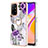 Coque Silicone Motif Fantaisie Souple Couleur Unie Etui Housse avec Support Bague Anneau Y03B pour Oppo A94 5G Petit