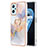 Coque Silicone Motif Fantaisie Souple Couleur Unie Etui Housse avec Support Bague Anneau Y03B pour Oppo A96 4G Petit