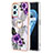 Coque Silicone Motif Fantaisie Souple Couleur Unie Etui Housse avec Support Bague Anneau Y03B pour Oppo A96 4G Petit