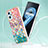 Coque Silicone Motif Fantaisie Souple Couleur Unie Etui Housse avec Support Bague Anneau Y03B pour Oppo A96 4G Petit