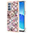 Coque Silicone Motif Fantaisie Souple Couleur Unie Etui Housse avec Support Bague Anneau Y03B pour Oppo Reno6 Pro 5G Petit